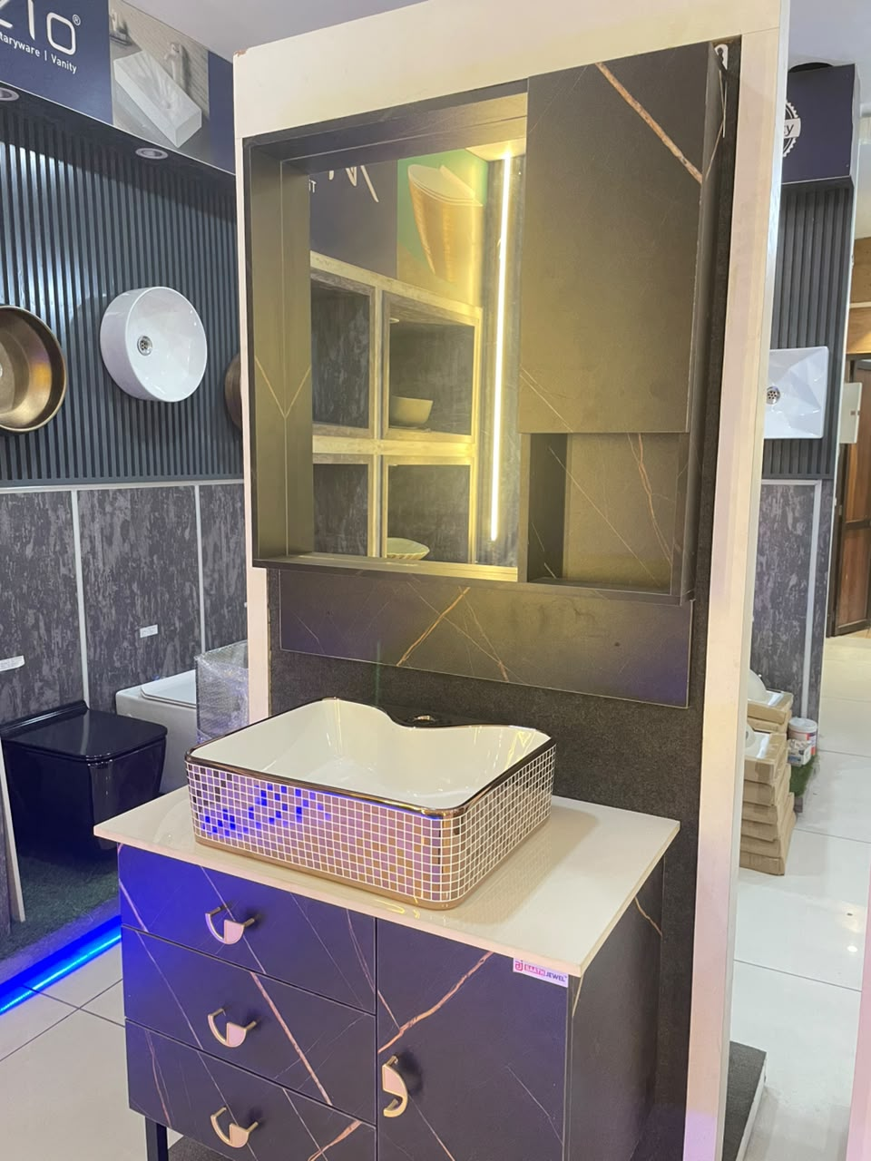 Bathroom vanity and basin showroom display 7